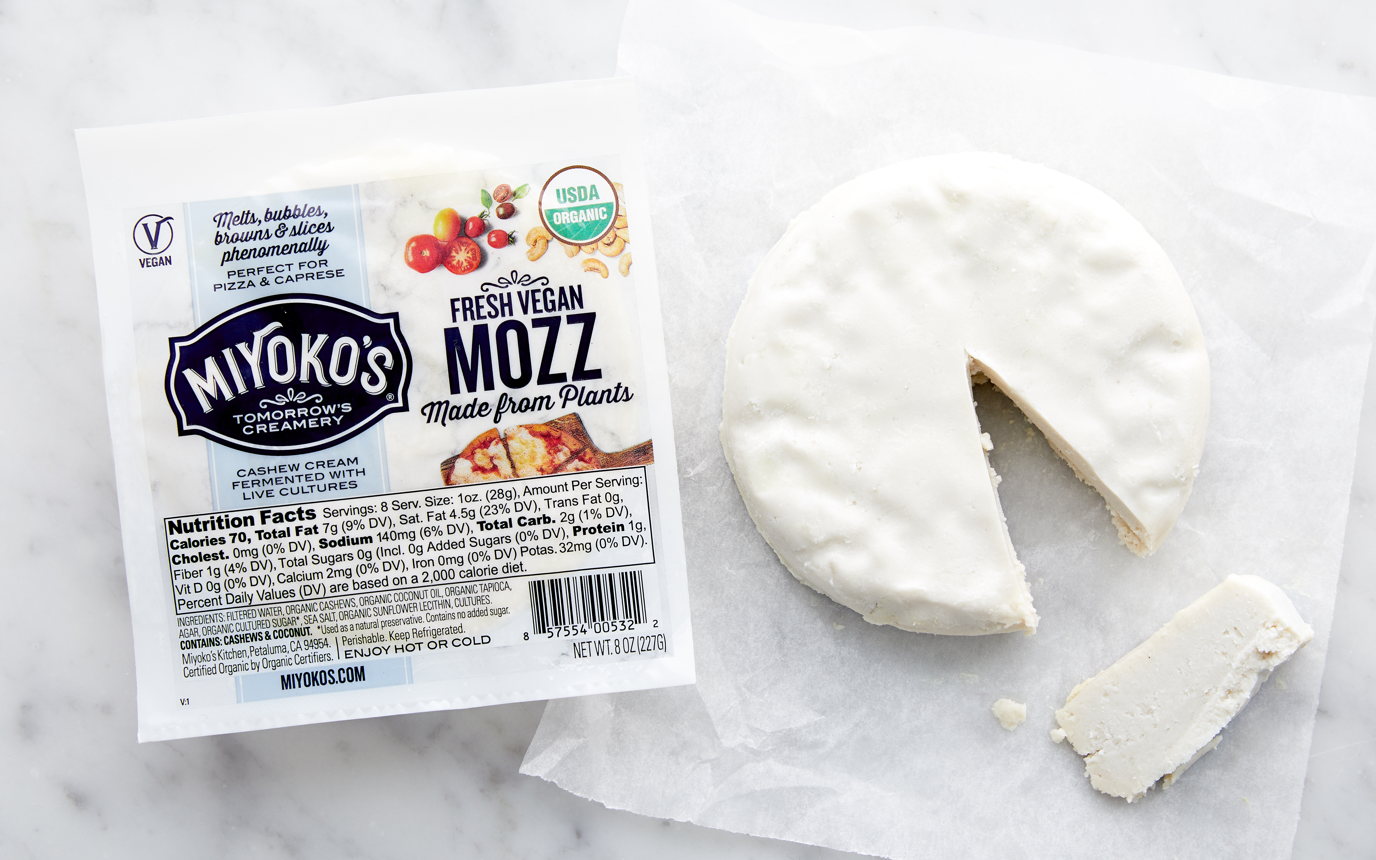 Fresh VeganMozz Vegan Cheese Miyoko